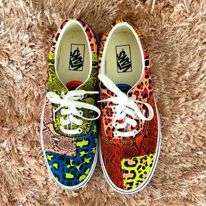 NWOT Multi-Color Animal Print Vans